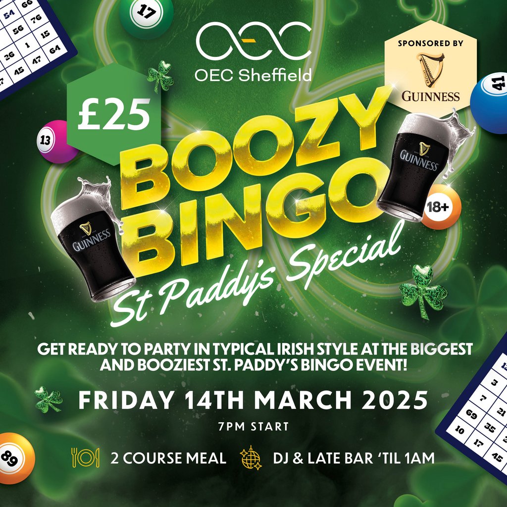 Boozy Bingo St Paddy's Special The OEC Sheffield