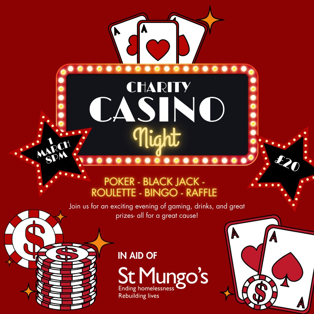 Charity Casino Night in aid of St. Mungo's The Burton Street Foundation Sheffield