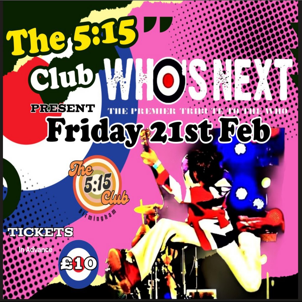 Who's Next A Tribute To The Who The 5.15 Club Birmingham