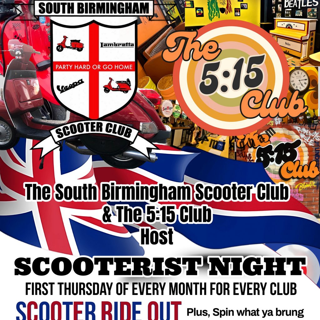 Scooterist Ride Out Club Night The 5.15 Club Birmingham