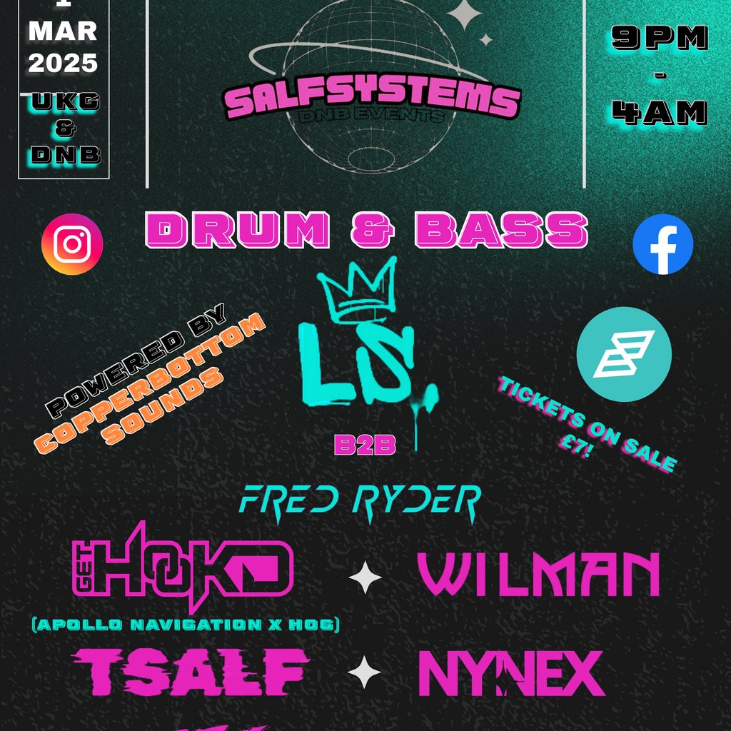 SALFSYSTEMS DNB night Copper Bar And Volts Nightclub Hemel Hempstead