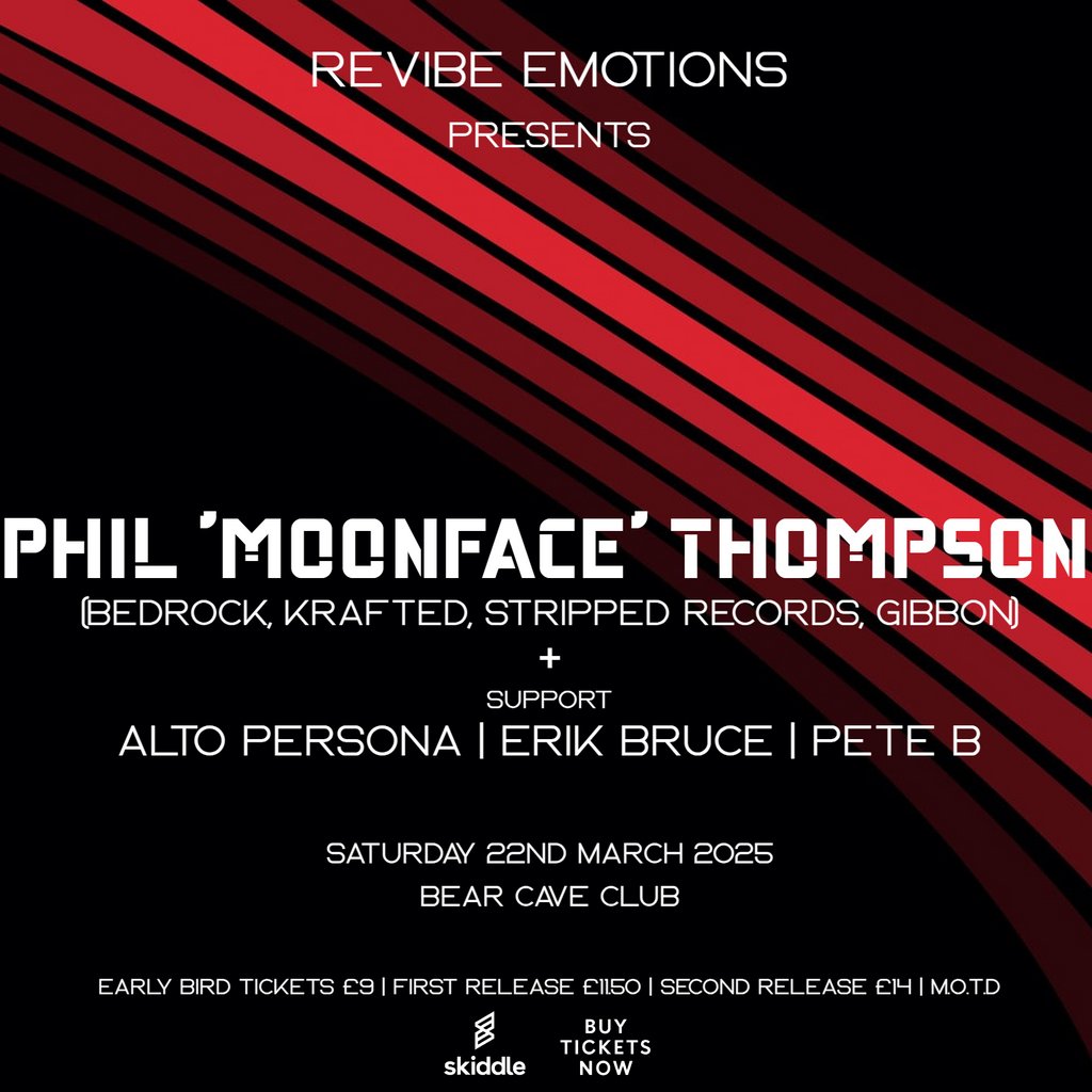 Revibe Emotions - Phil 'Moonface' Thompson Bear Cave Bournemouth