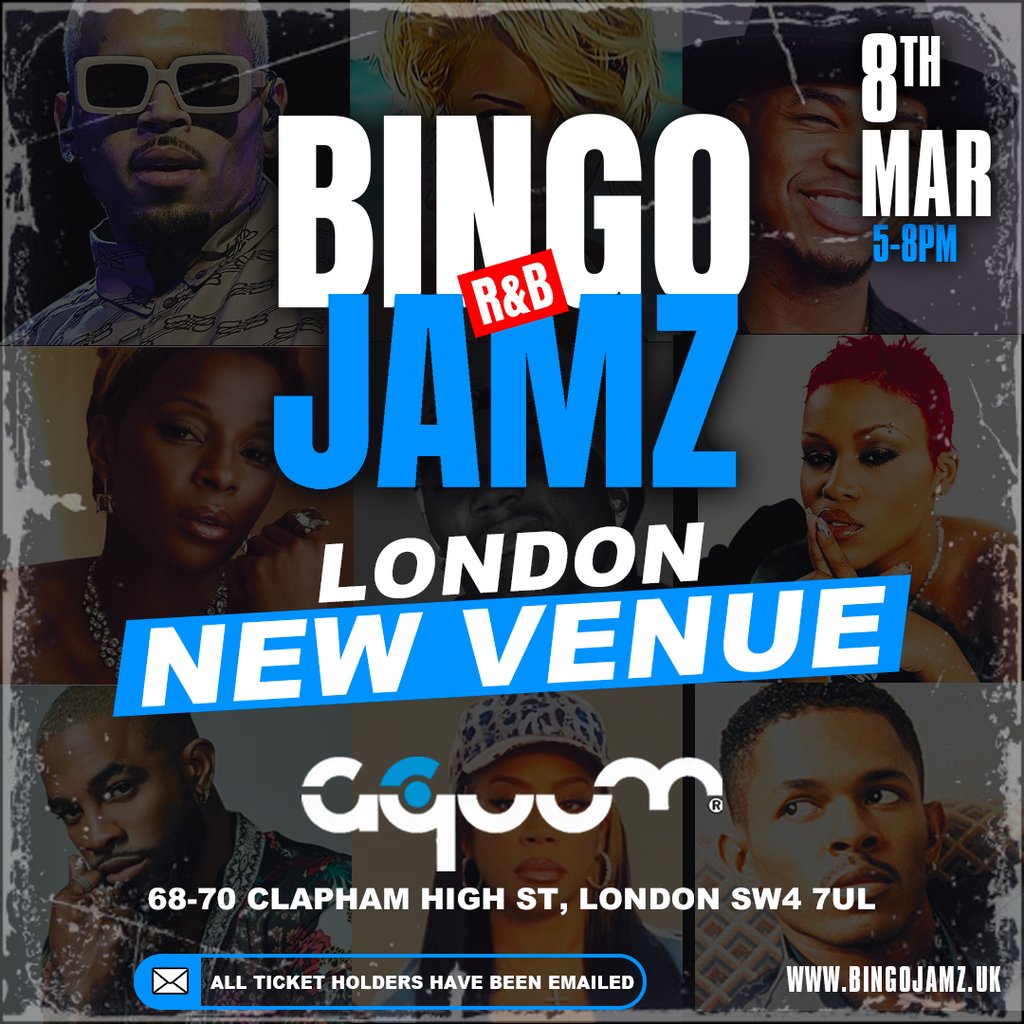 Bingo Jamz London | March 8th - Venue updated to Aquum Eight Embankment London