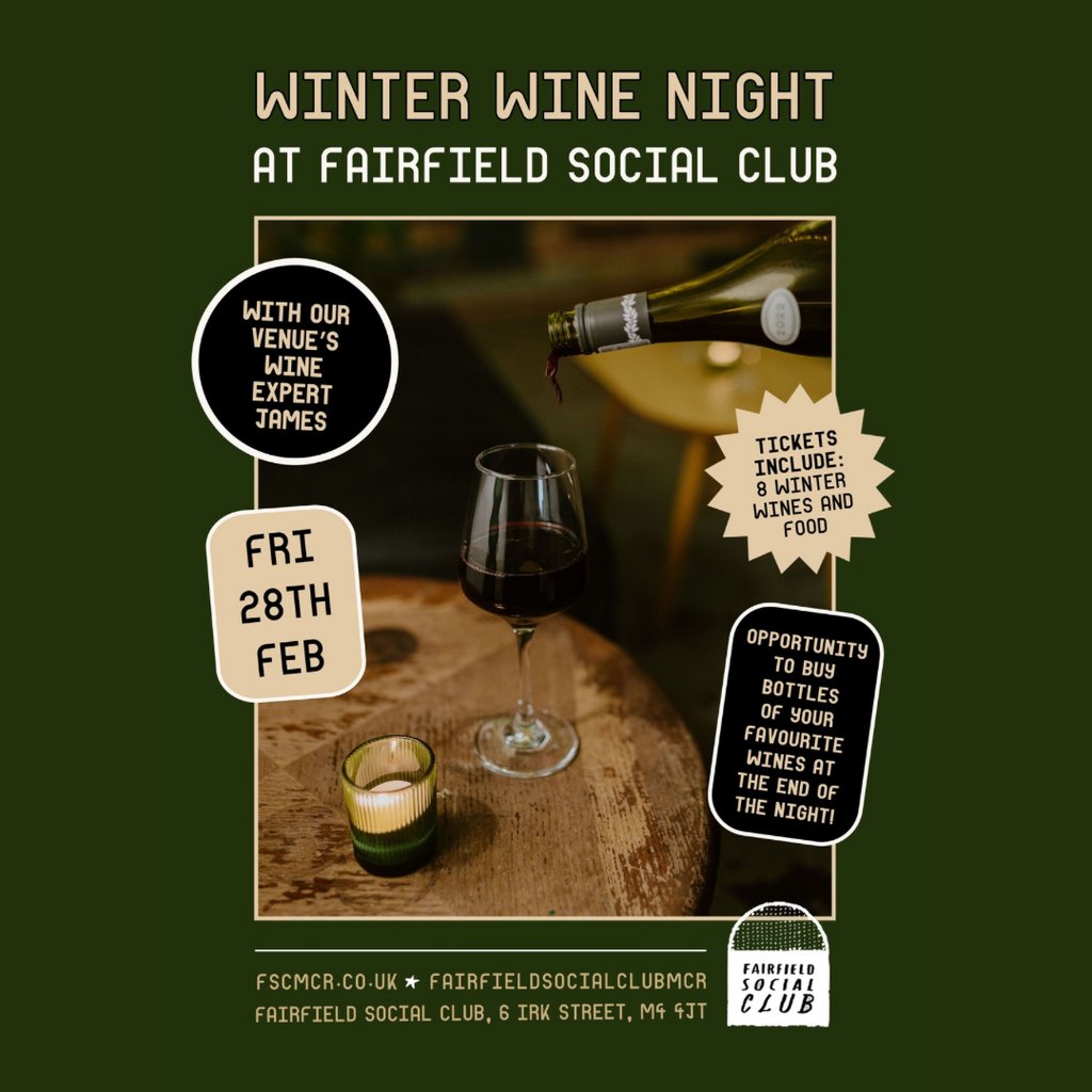 Winter Wine Night Fairfield Social Club Manchester