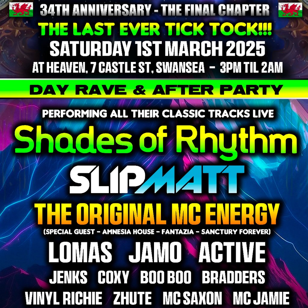 Tick Tock the last ever event Heaven Swansea Swansea