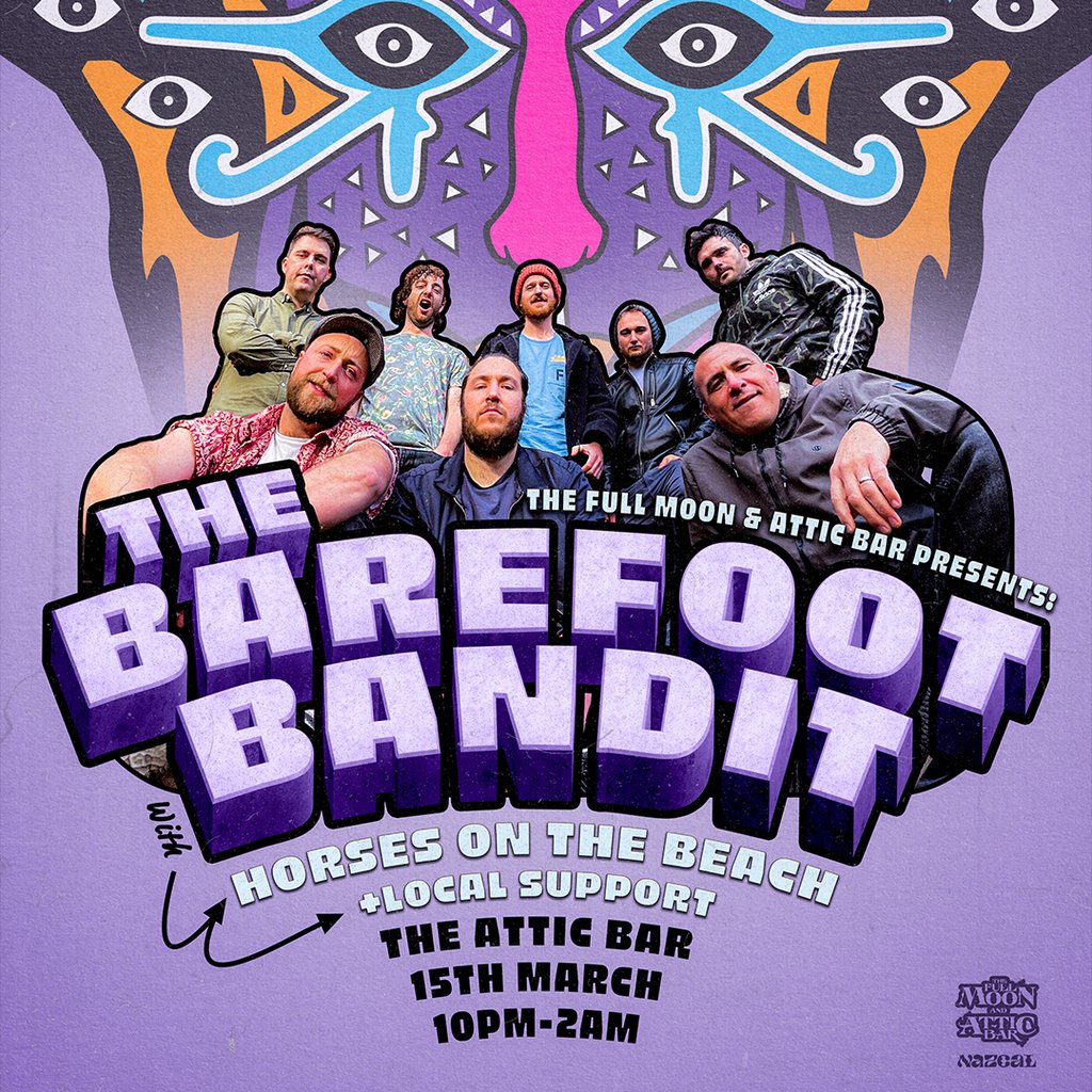 The Barefoot Bandit w/ Horses on the Beach| Attic Bar The Full Moon And Attic Bar Bristol