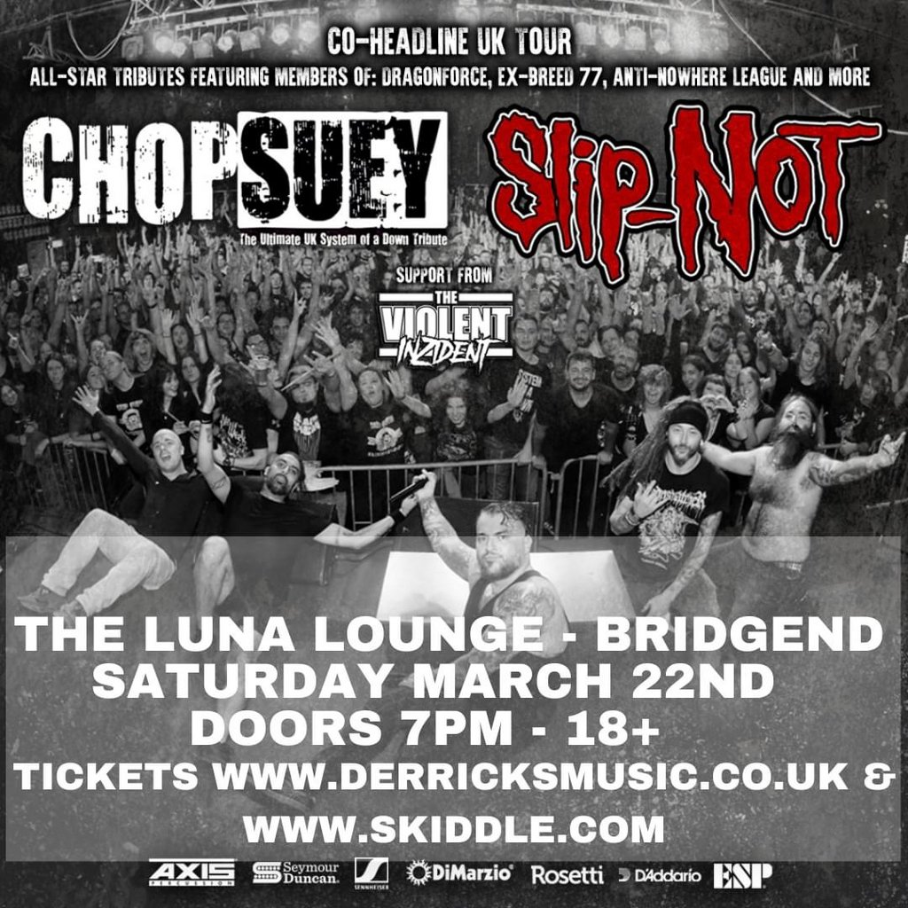 Chop Suey - Slip-Not - The Violent Inzident Luna Live Lounge Bridgend