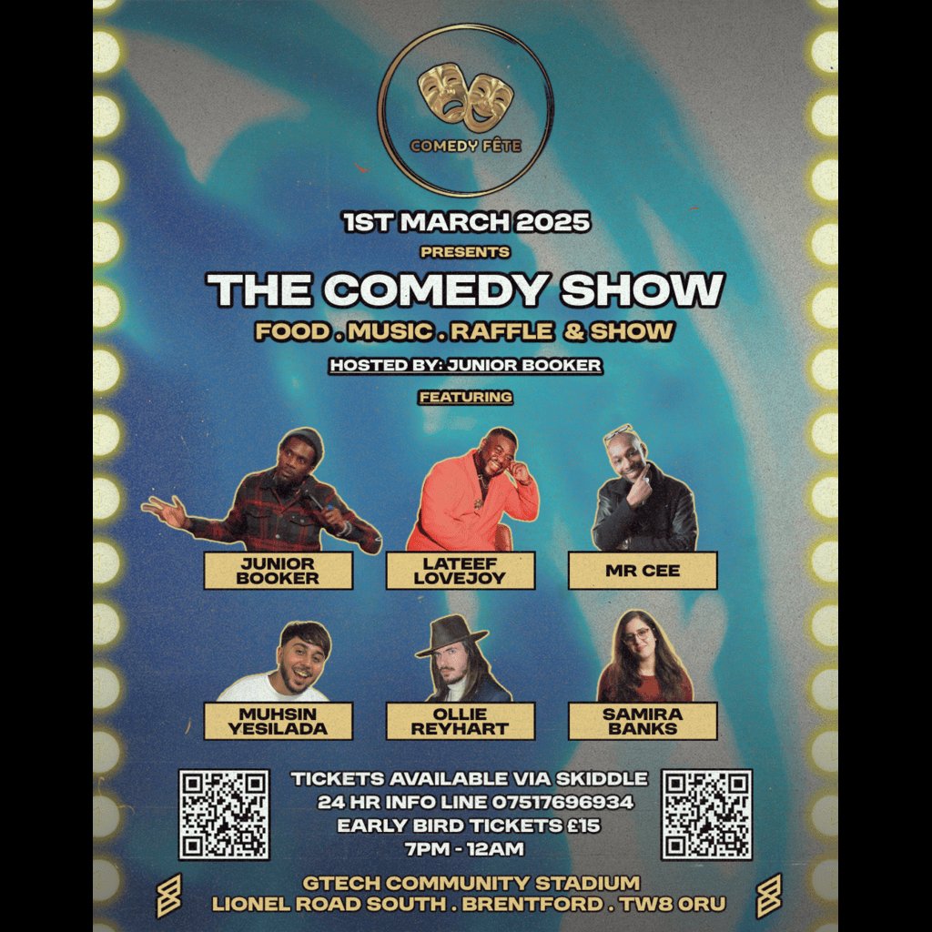 Comedy Fete presents The Comedy Show Brentford Community Stadium Brentford