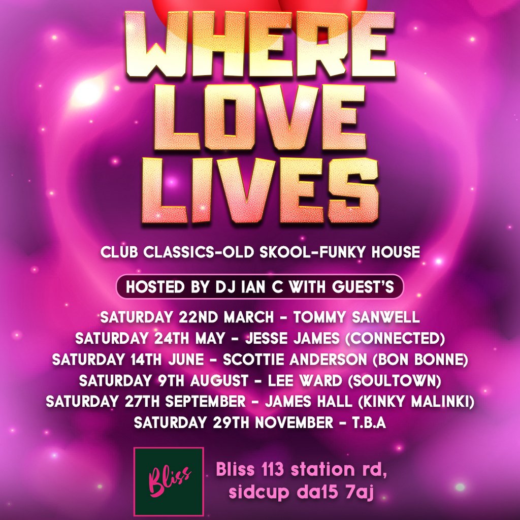 WHERE love LIVE'S OVER 30'S DAYTIME CLUB EVENT@BLISS SIDCUP Bliss Bar 133 Station Rd Da15 7aj Sidcup