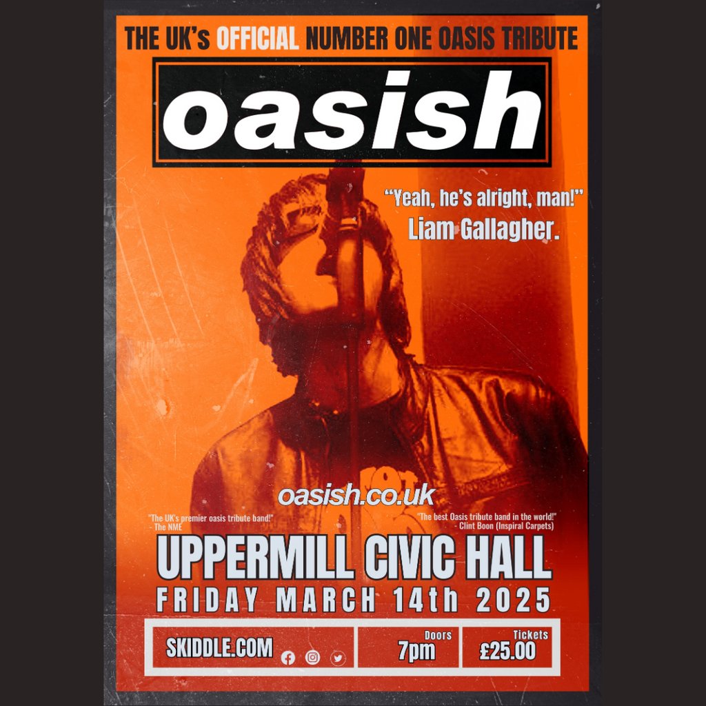 Oasish Uppermill Civic Hall Oldham