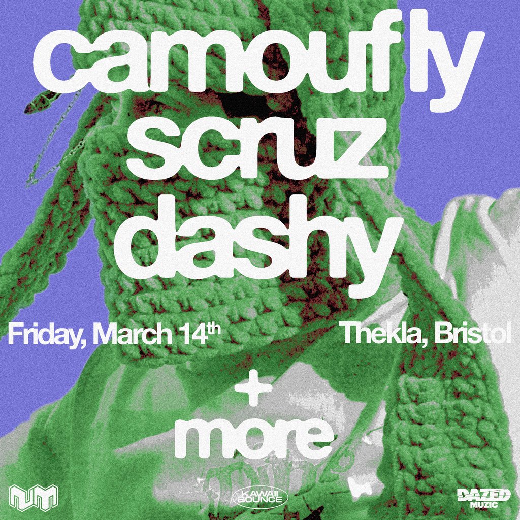 Camoufly [Bristol headline] + Scruz