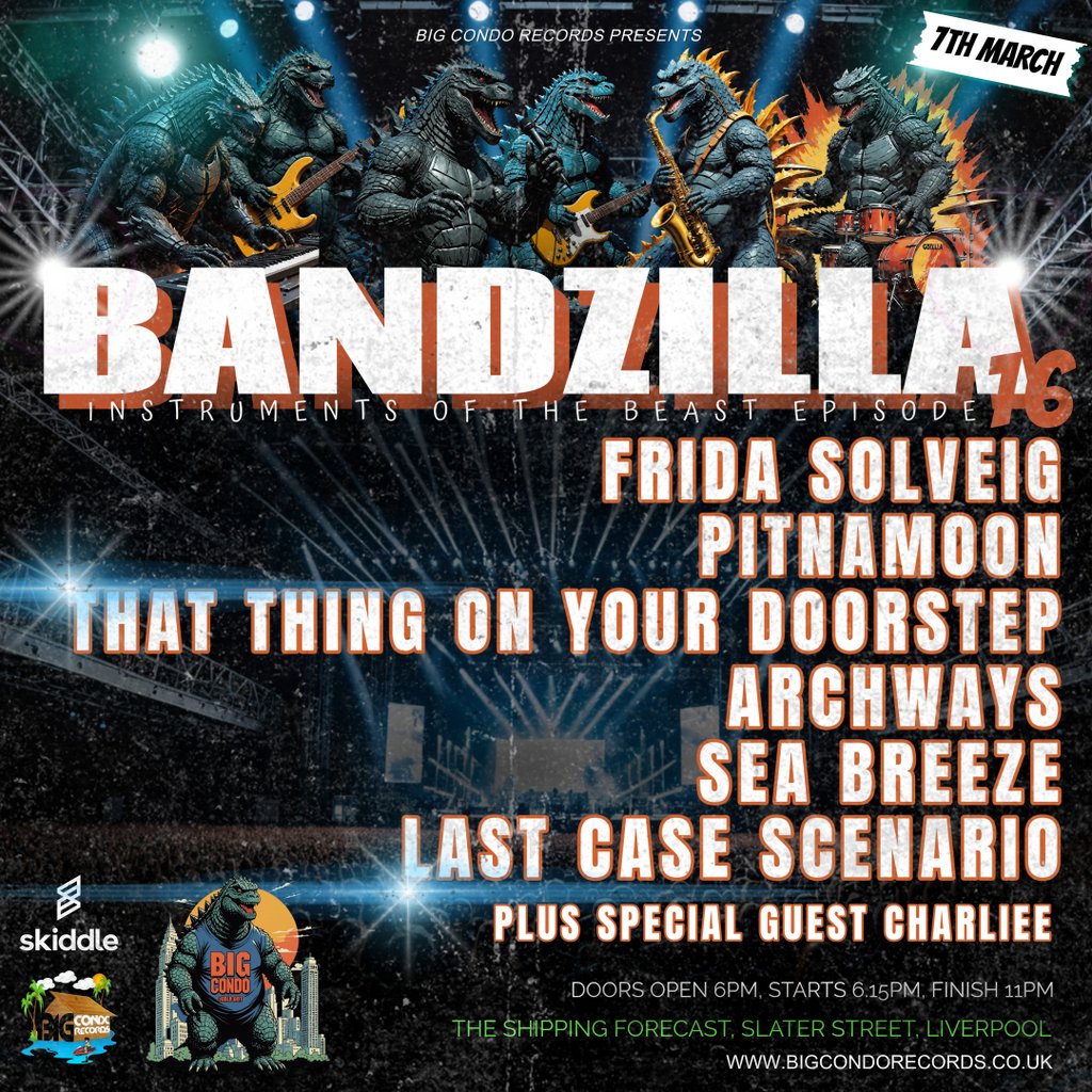 Big Condo Records presents Bandzilla 16 The Hold The Shipping Forecast Liverpool