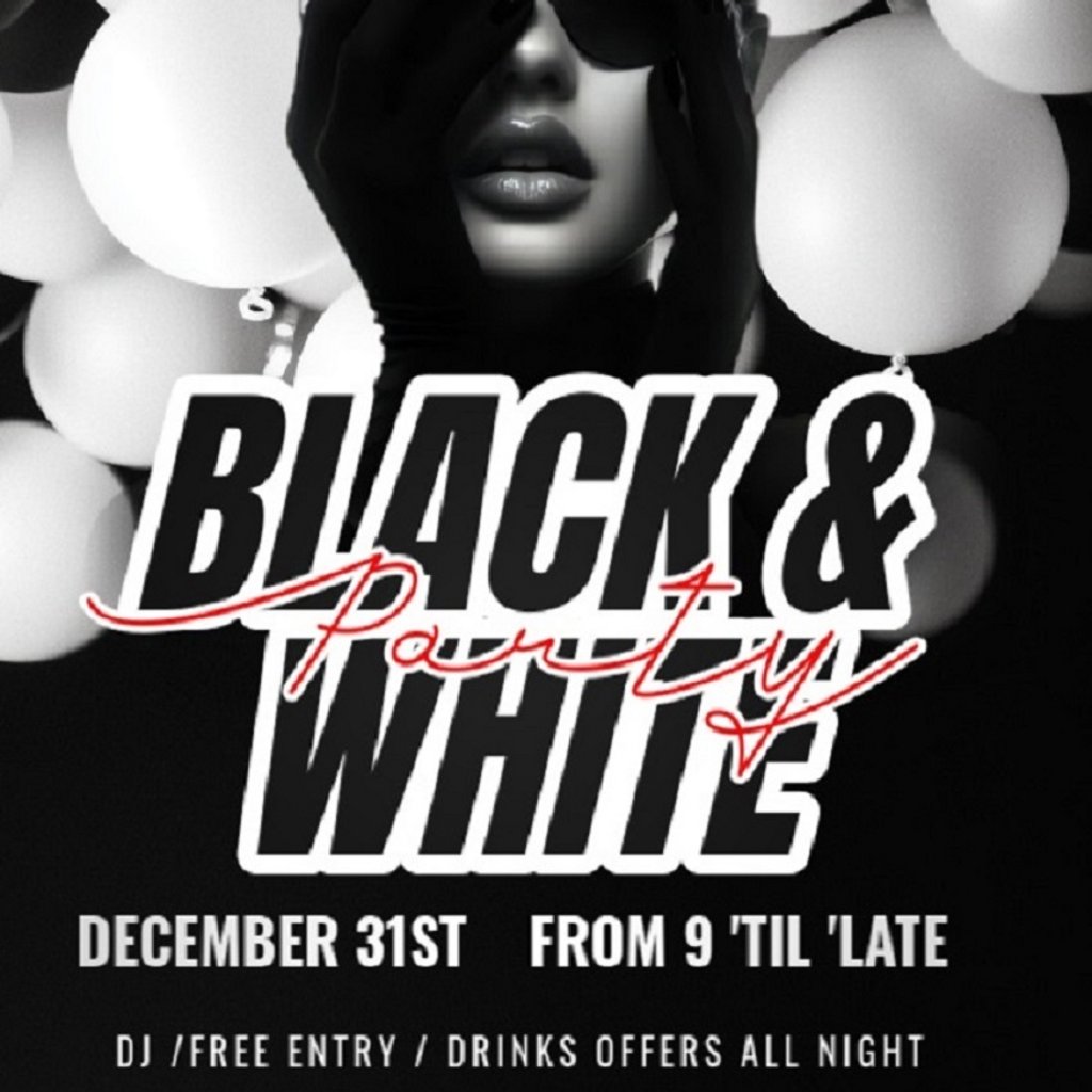 Black  and White New Years Eve Party The Old Bell Kilburn . London