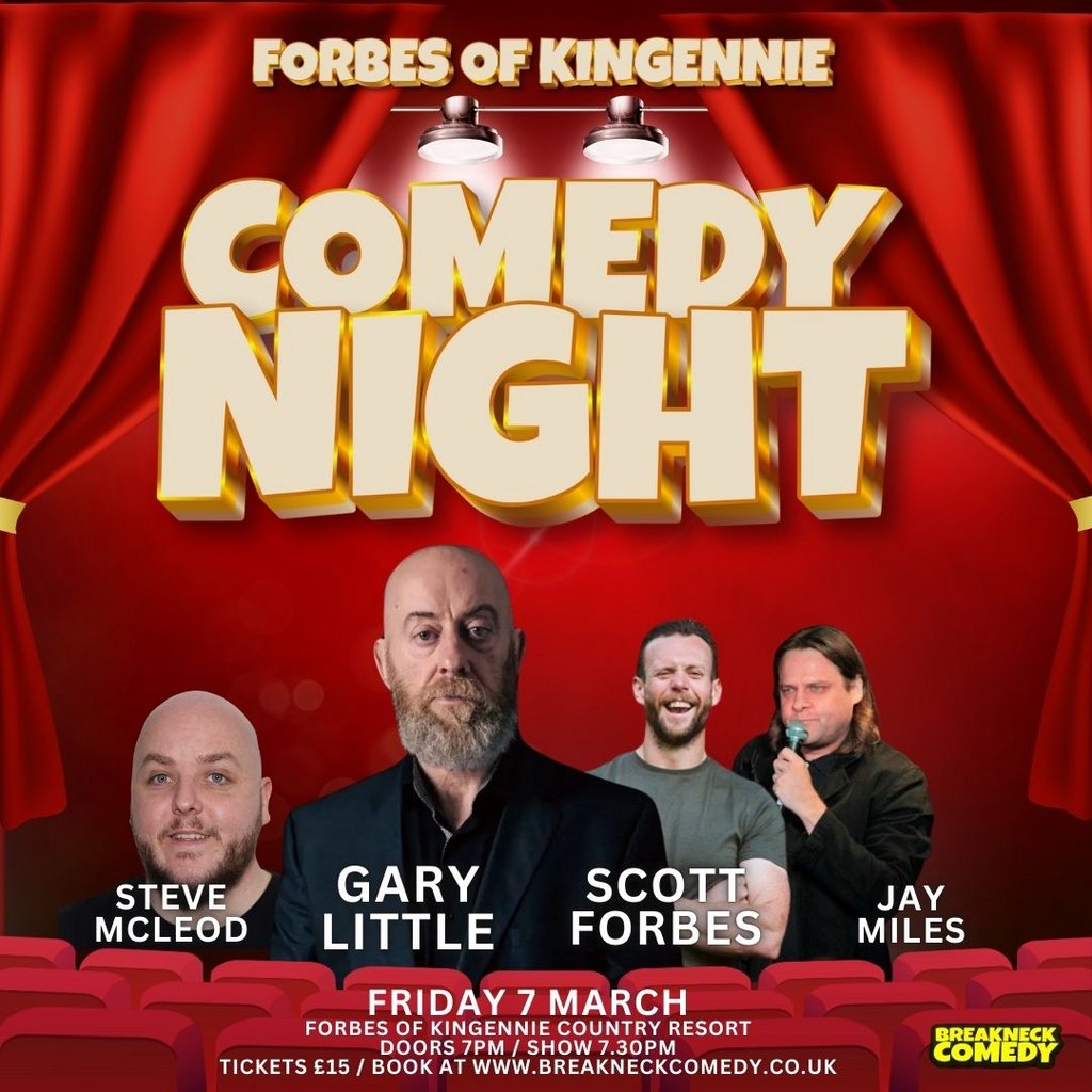 FORBES OF KINGENNIE COMEDY NIGHT : Live Forbes Of Kingennie Country Resort Dundee