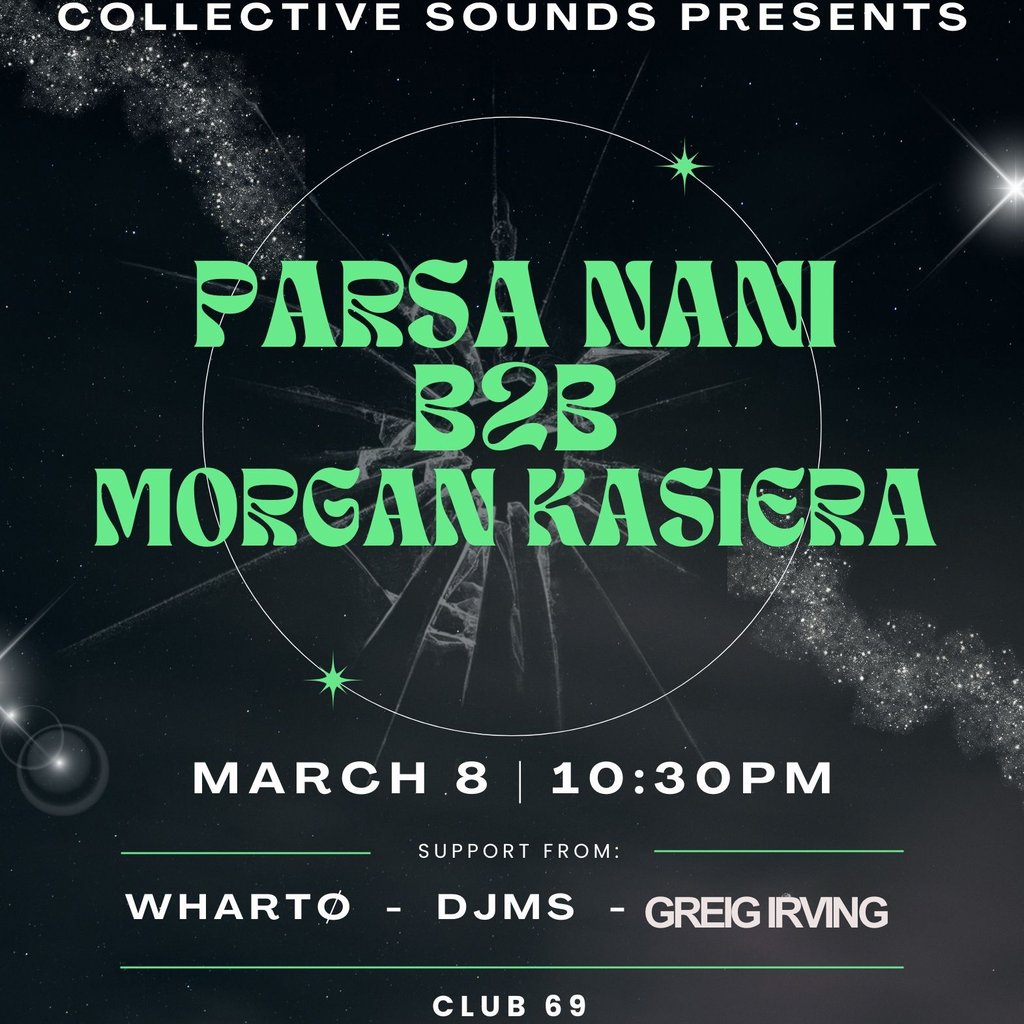 Collective Sounds Presents: Parsa Nani B2B Morgan Kasiera Club 69 Paisley