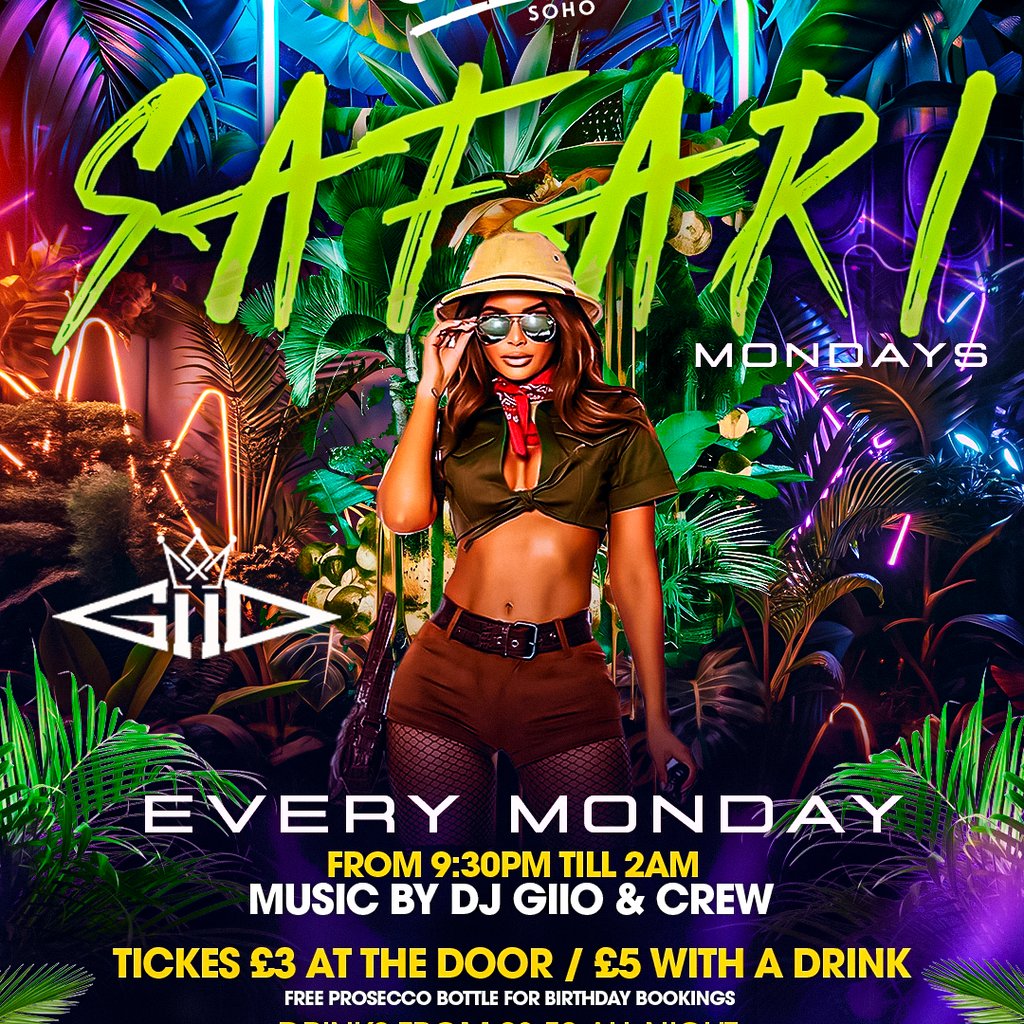 SATARI Monday's  FREE Entry B4 9pm Salsa Soho Greater London