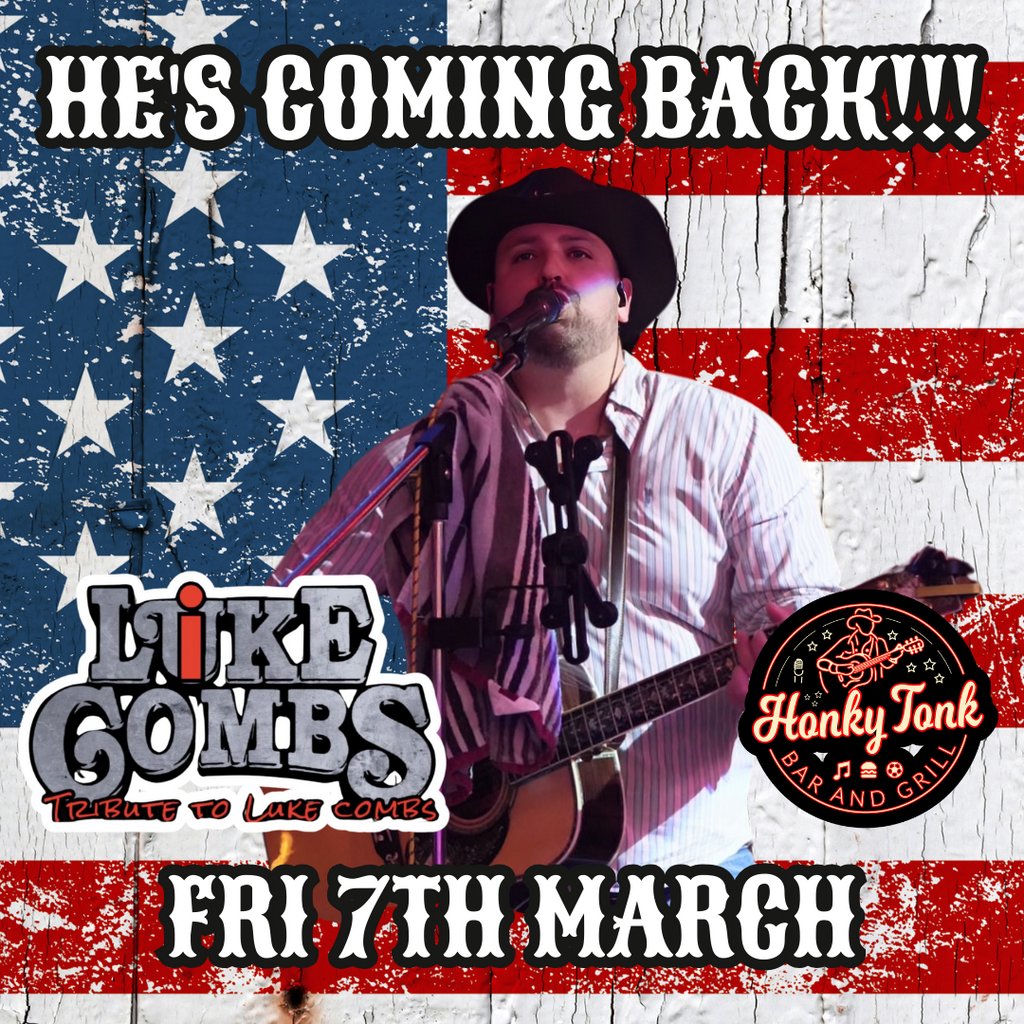 The Like Combs Show - A tribute to Luke Combs Honky Tonk Bar And Grill Middlesbrough