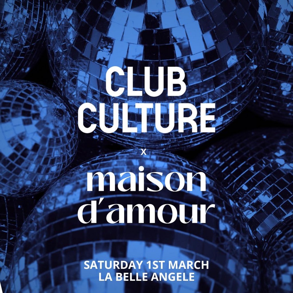 Club Culture x Maison Damour La Belle Angele Edinburgh