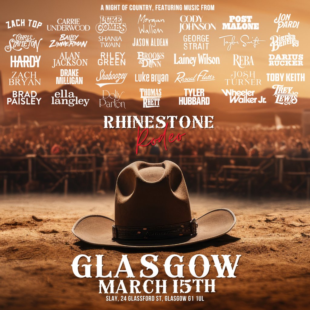 Rhinestone Rodeo: The C2C Afterparty (Unofficial) Glasgow 15th Slay Glasgow