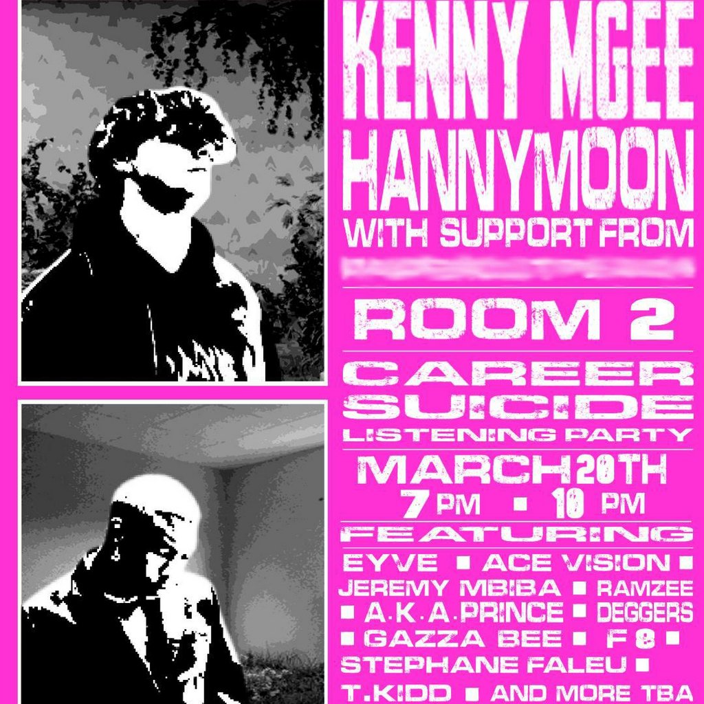 Kenny Mgee x Hannymoon: Career Suicide Album Listening Party Room 2 Glasgow