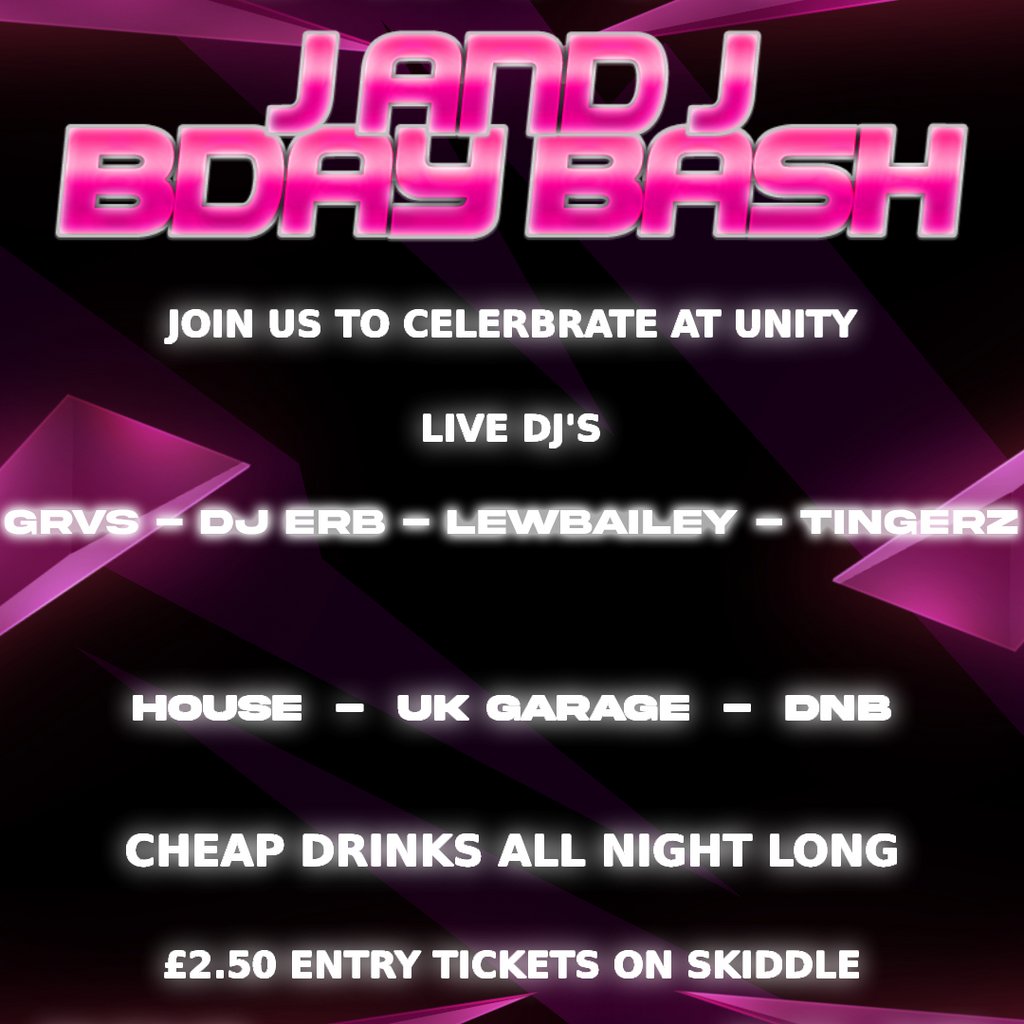 JJ Birthday Bash Unity Bar Newquay