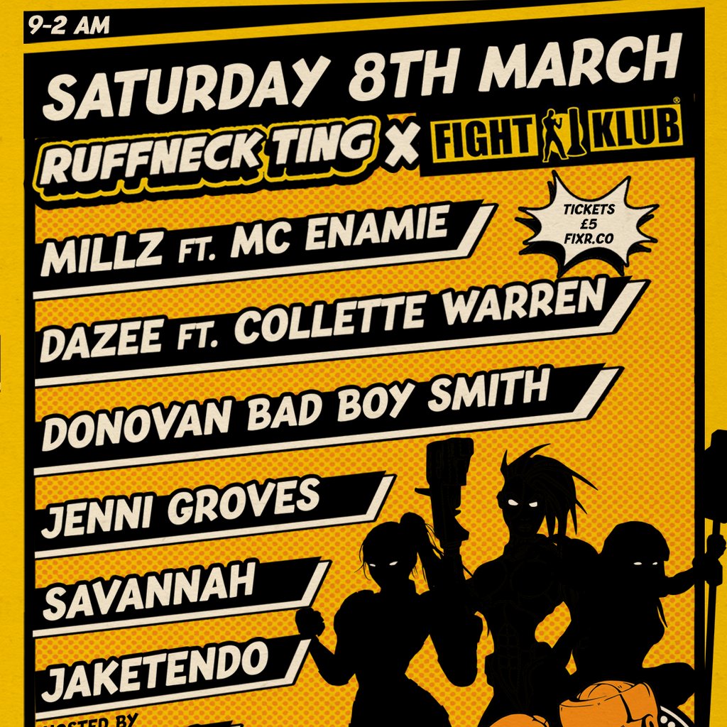 Ruff Neck Ting x Fight Klub The Full Moon And Attic Bar Bristol