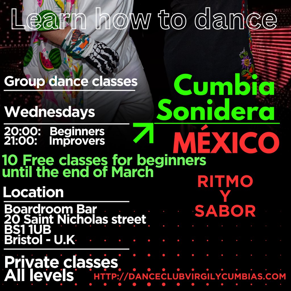 Learn how to dance Cumbia Sonidera (Mexico) The Boardroom Bristol