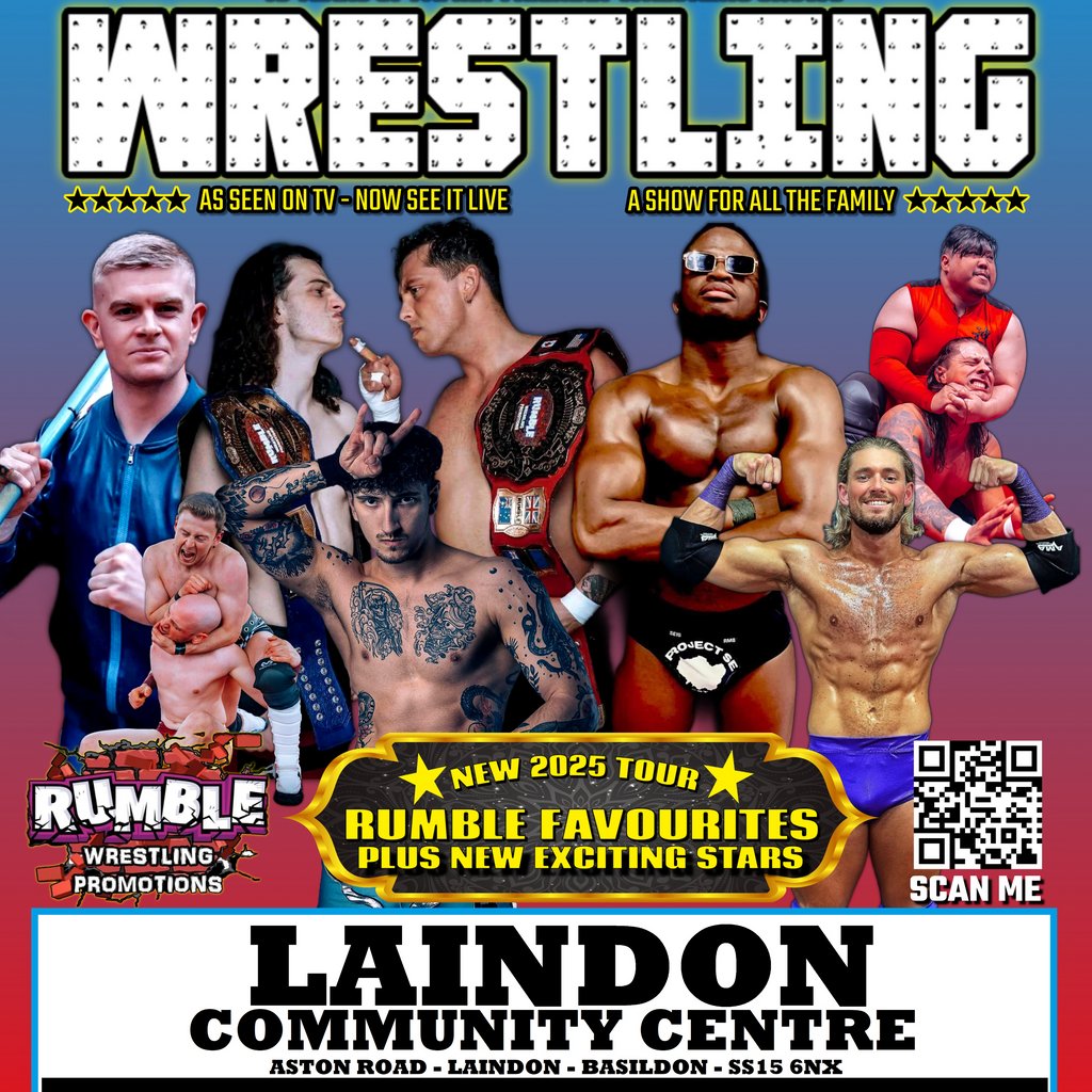 Rumble Wrestling returns to Basildon Laindon Community Centre Aston Road  High Road Basildon