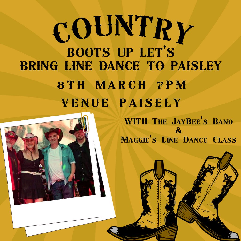 Line dance in paisley with The Jaybees band Venue Paisley Paisley