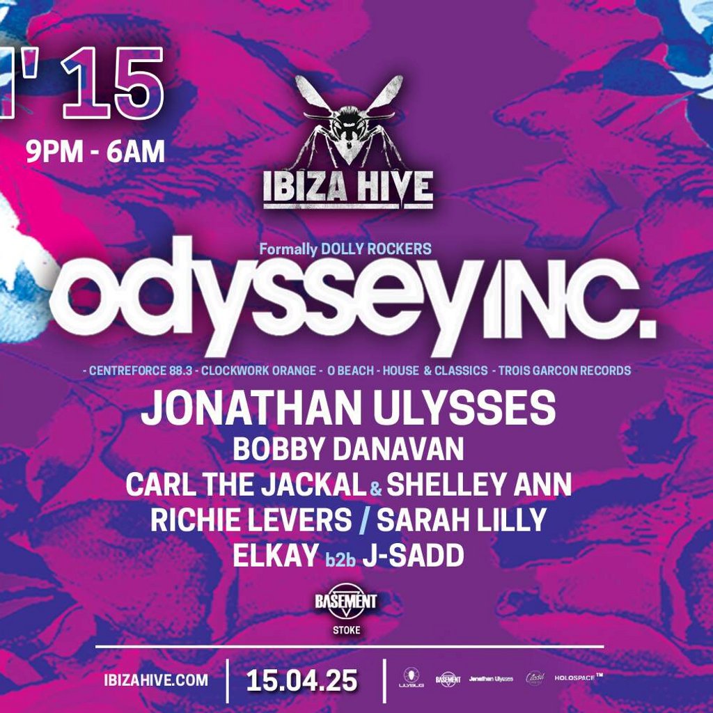 Ibiza Hive 2025 Opening party with special guest Odssey Inc The Basement Club Stoke-on-Trent