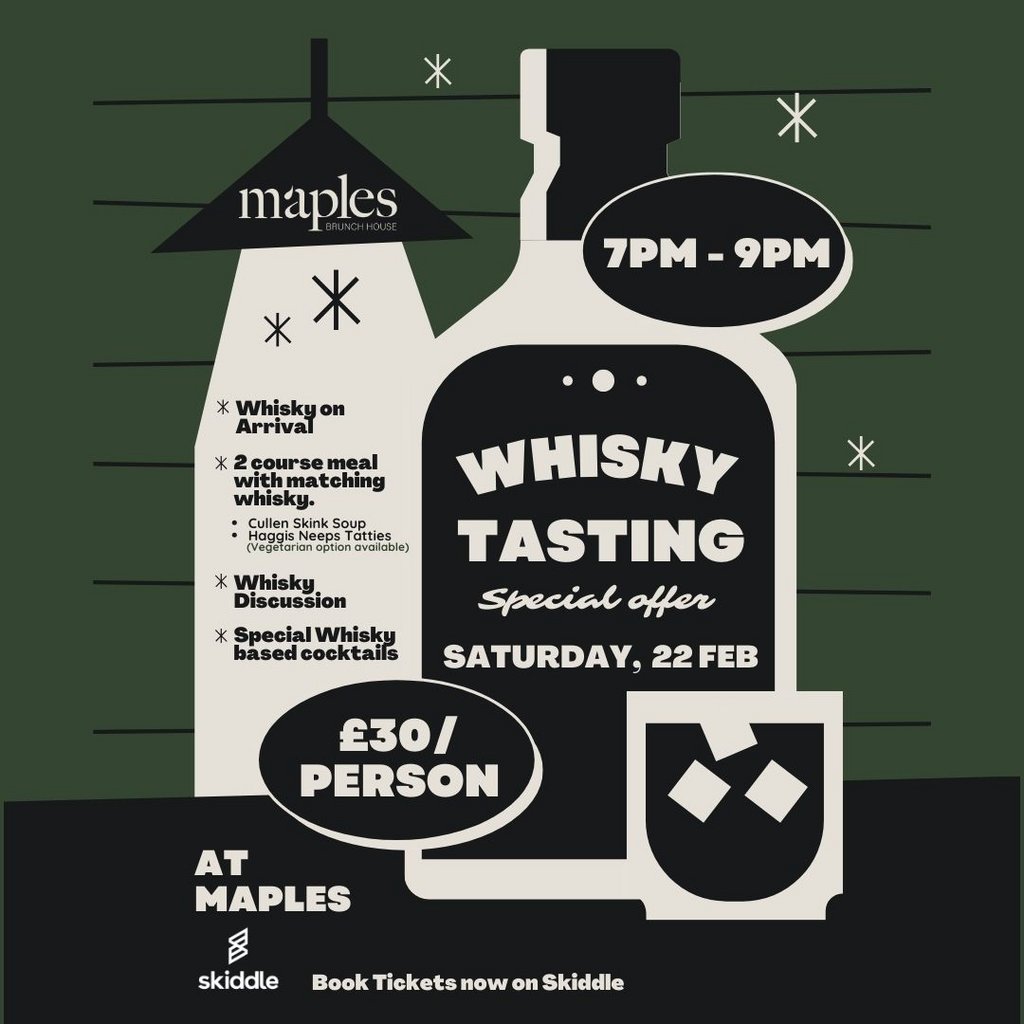Whisky Tasting at Maples Maples Giffnock