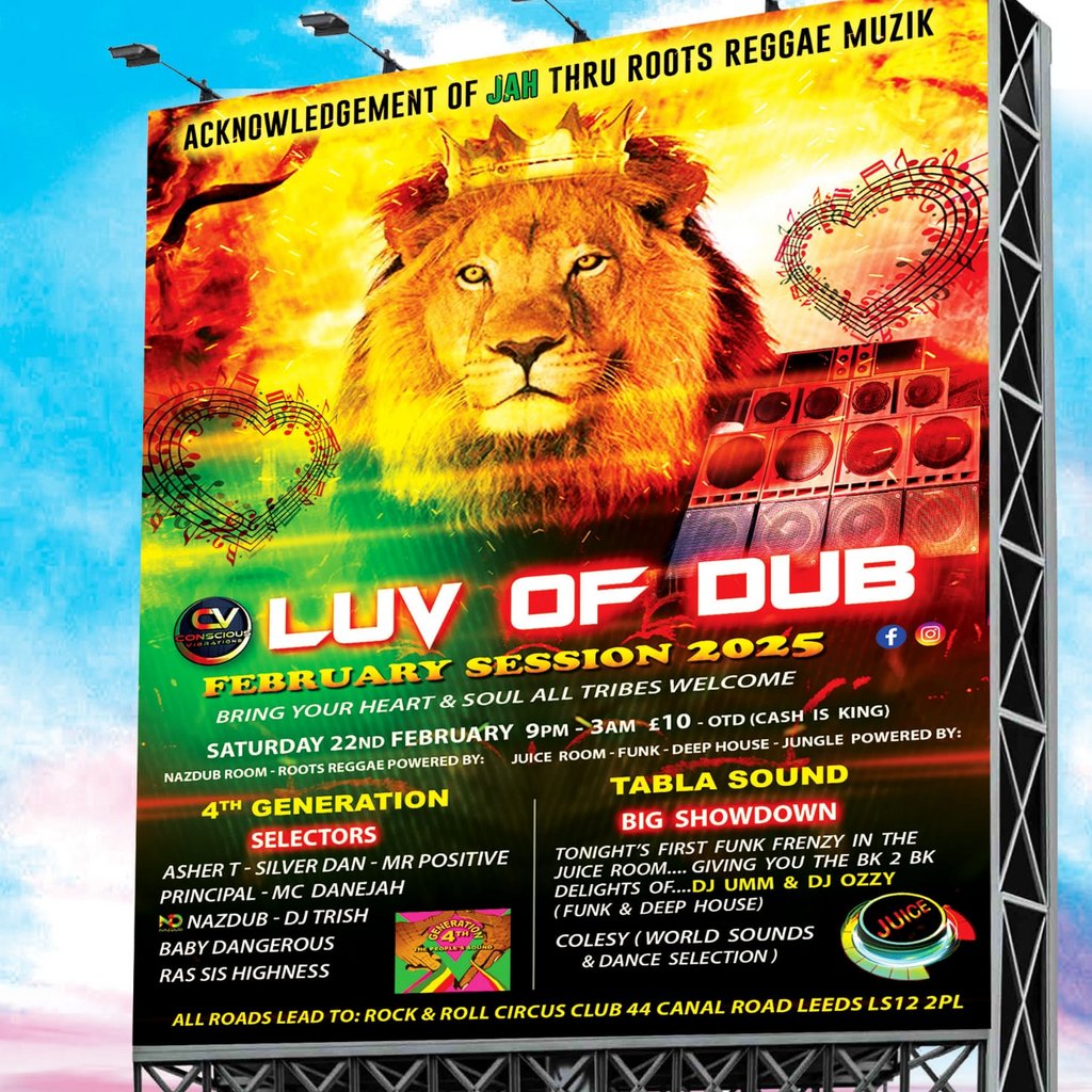 Luv of Dub February 2025 The Rock And Roll Circus Leeds