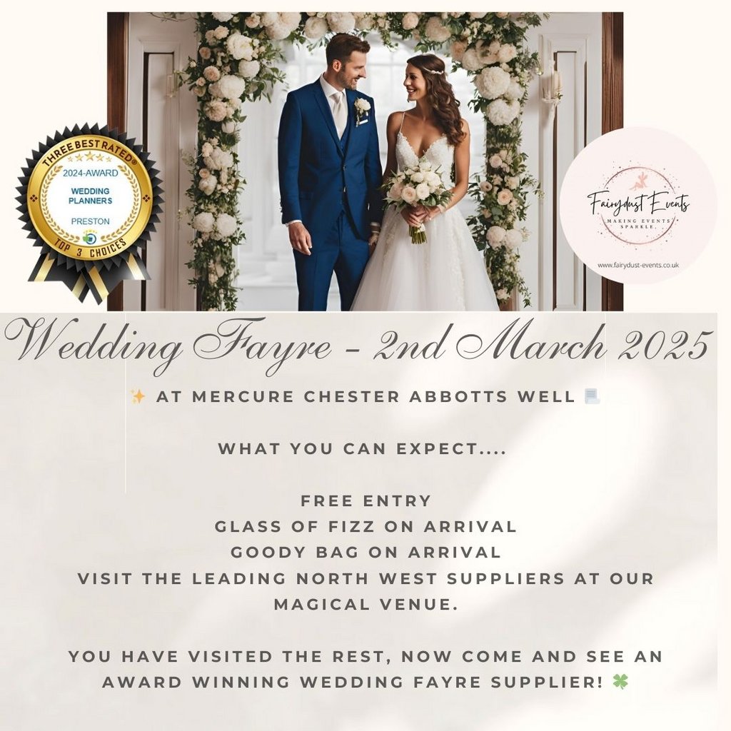 Wedding Fayre - Mercure Chester Abbots Well - 2nd March 2025 Mercure Chester Abbots Well Hotel Chester