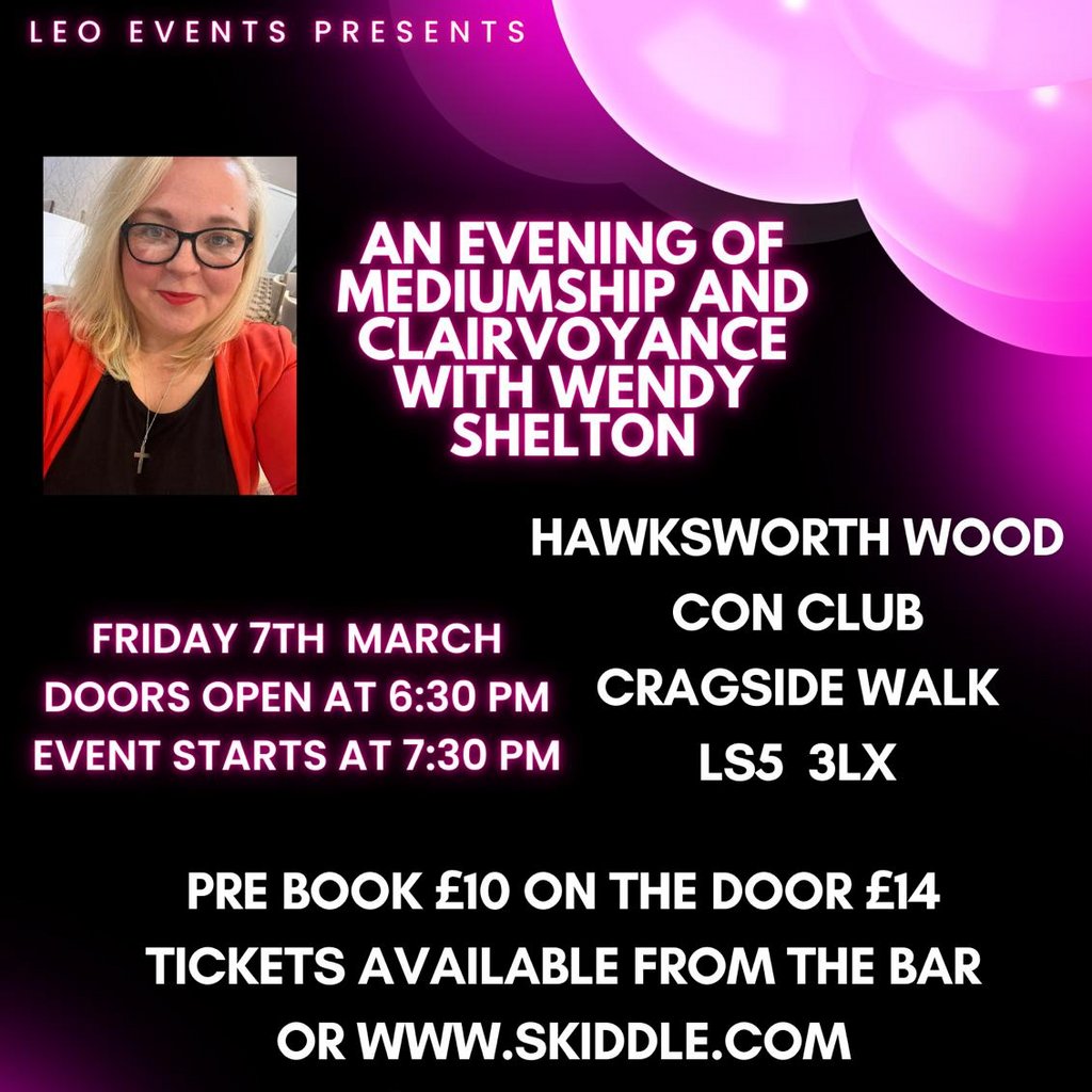Evening of mediumship Hawsworth Wood  Con Club Leeds