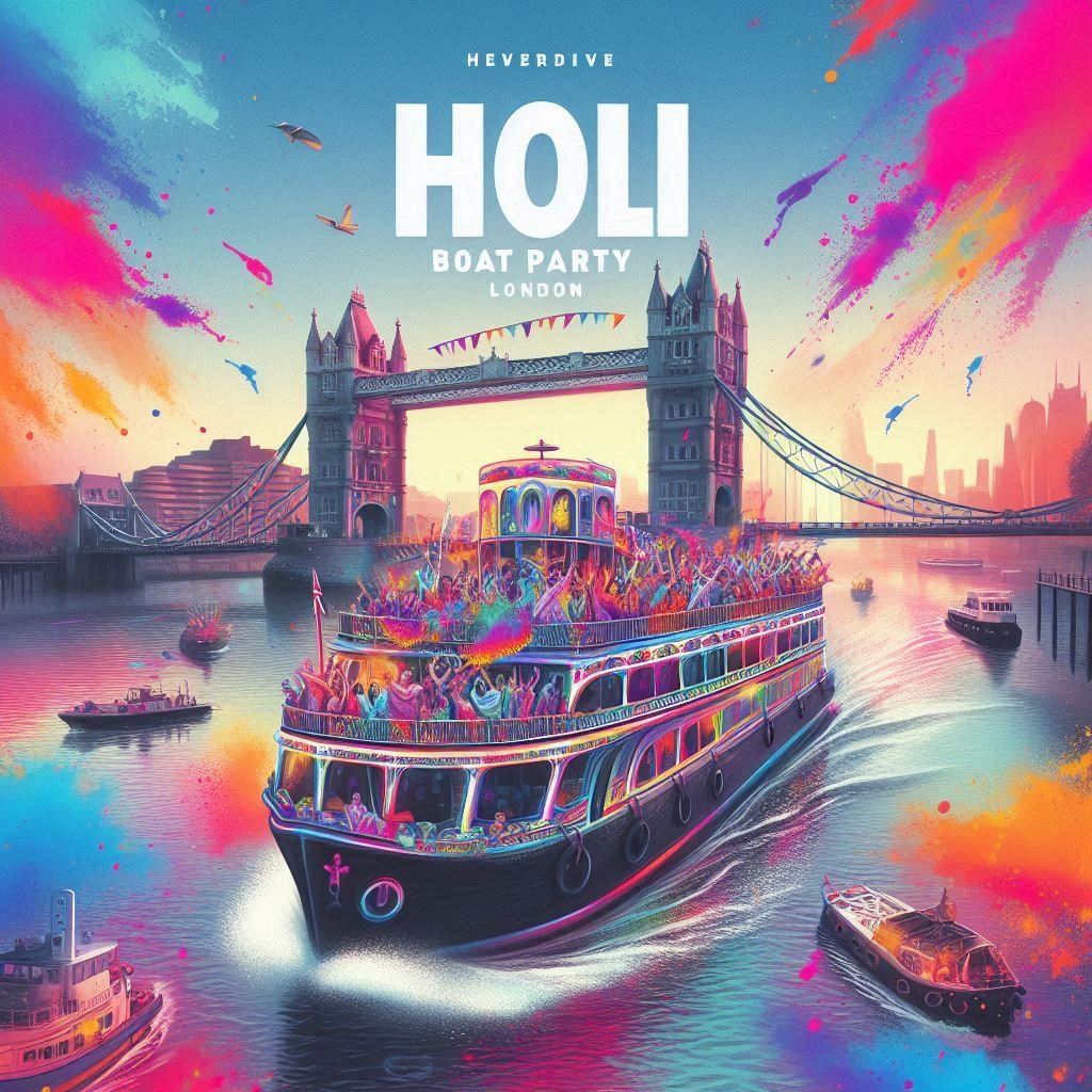 Holi Bollywood boat party on the Thames this Saturday Westminster Pier London