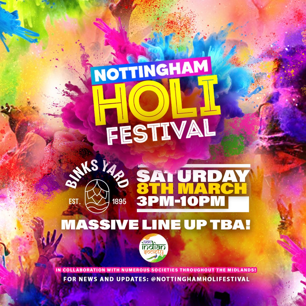 Nottingham Holi Festival 2025 Binks Yard Nottingham
