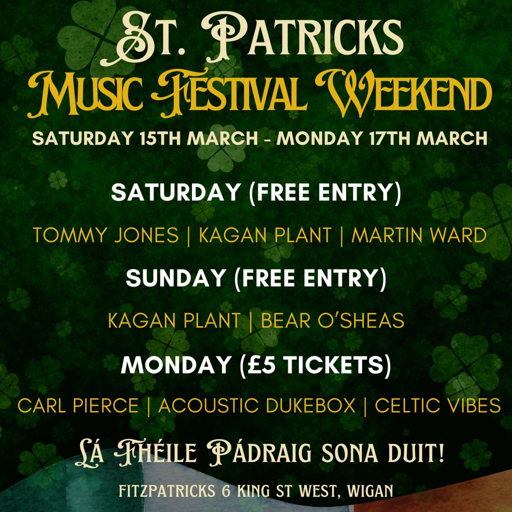 St. Patricks Day at Fitzpatricks Fitzpatricks Wigan