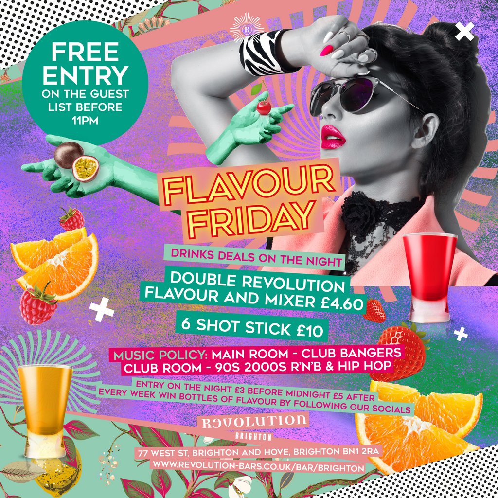FLAVOUR FRIDAY: Pay day party! Revolution Brighton Brighton