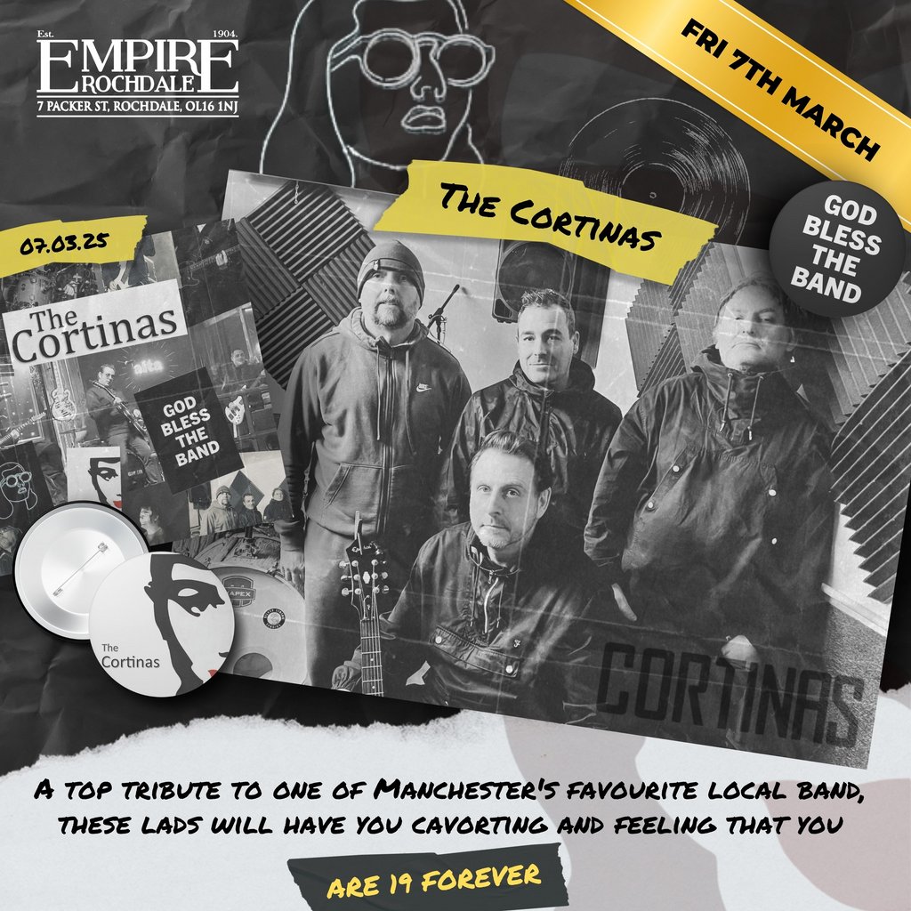 The Cortinas (Courteeners tribute) - live at The Empire Empire Rochdale Greater - Manchester