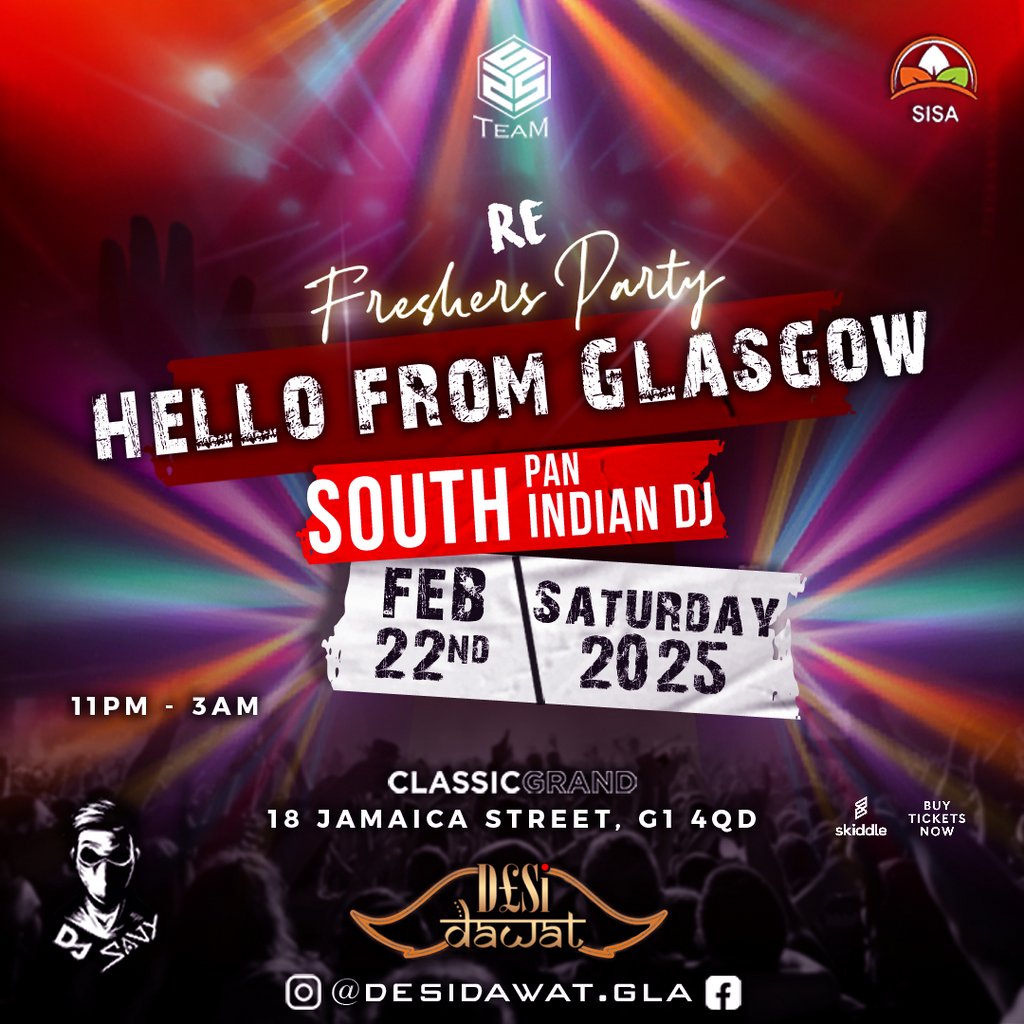 RE Freshers Party- Feb 2025 Classic Grand Glasgow Glasgow