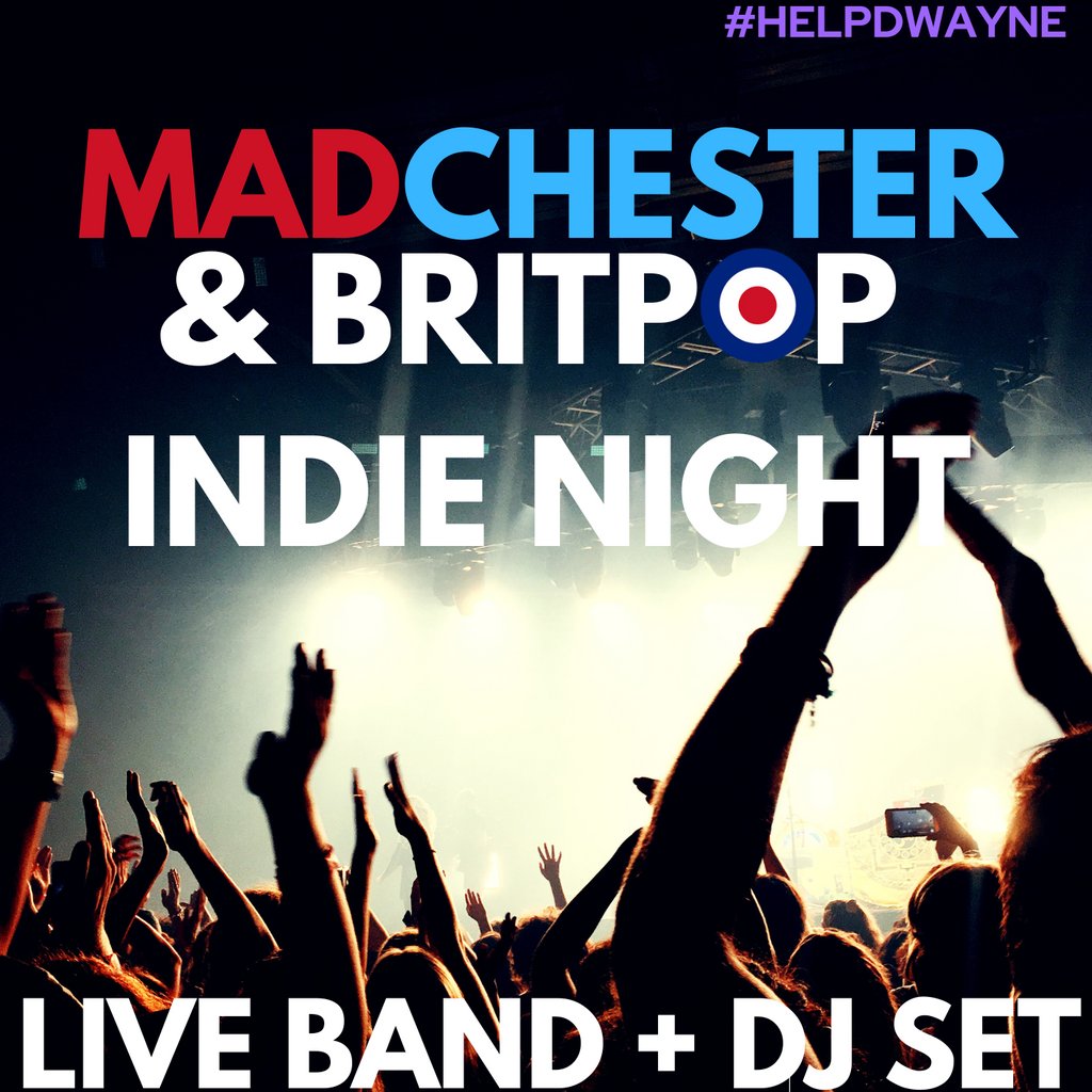 Madchester & Britpop Live Band & DJ Uppermill Civic Hall Oldham