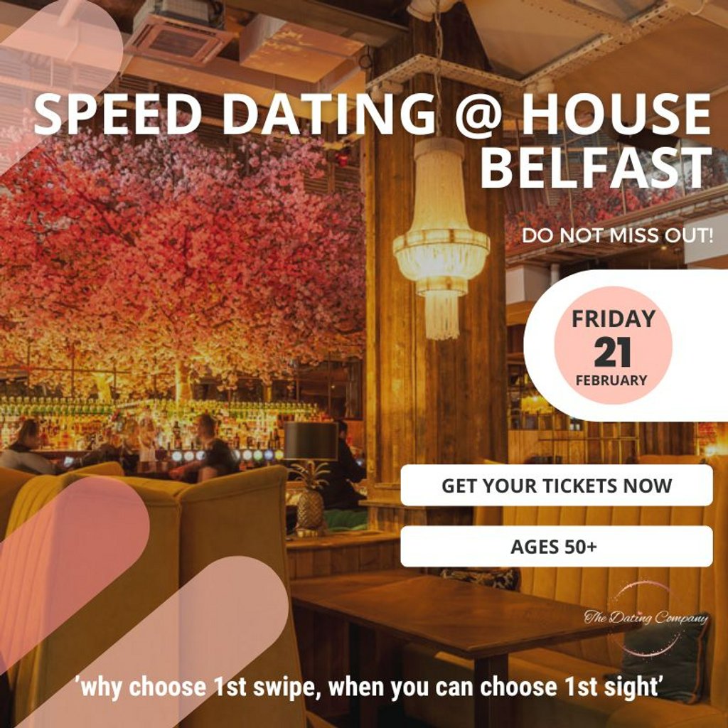 *FEMALES SOLD OUT* Speed Dating ages 50+ Head Over Heels @ House House Belfast Belfast
