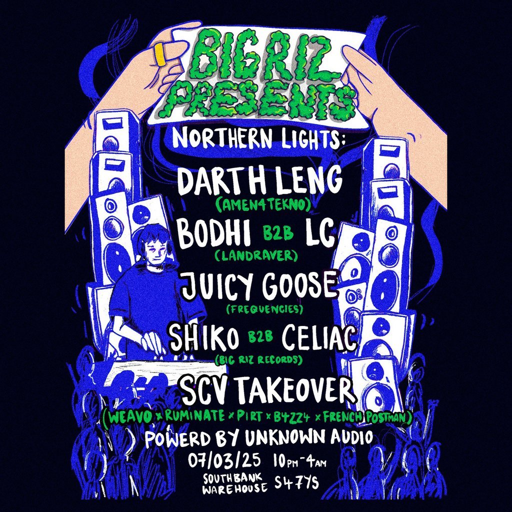 Big Riz Records Presents: Northern Lights Southbank Warehouse Sheffield