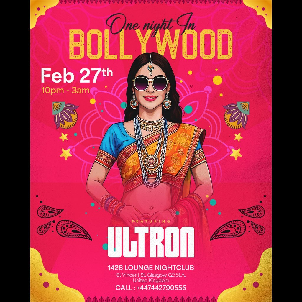 OneNightInBollywood - glasgow 142B Lounge Glasgow Glasgow