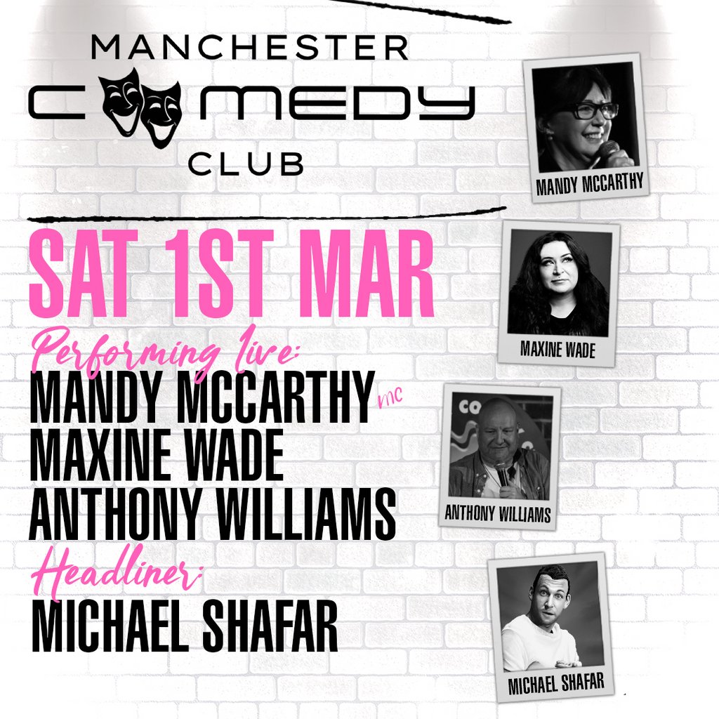 Manchester Comedy Club - Saturday 1st March Area Manchester Manchester