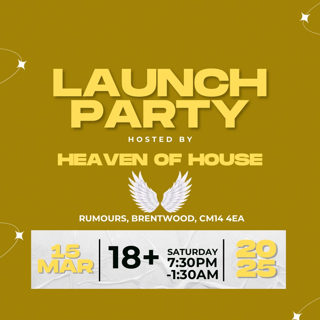 HEAVEN OF HOUSE Saturday session Rumours Brentwood Brentwood