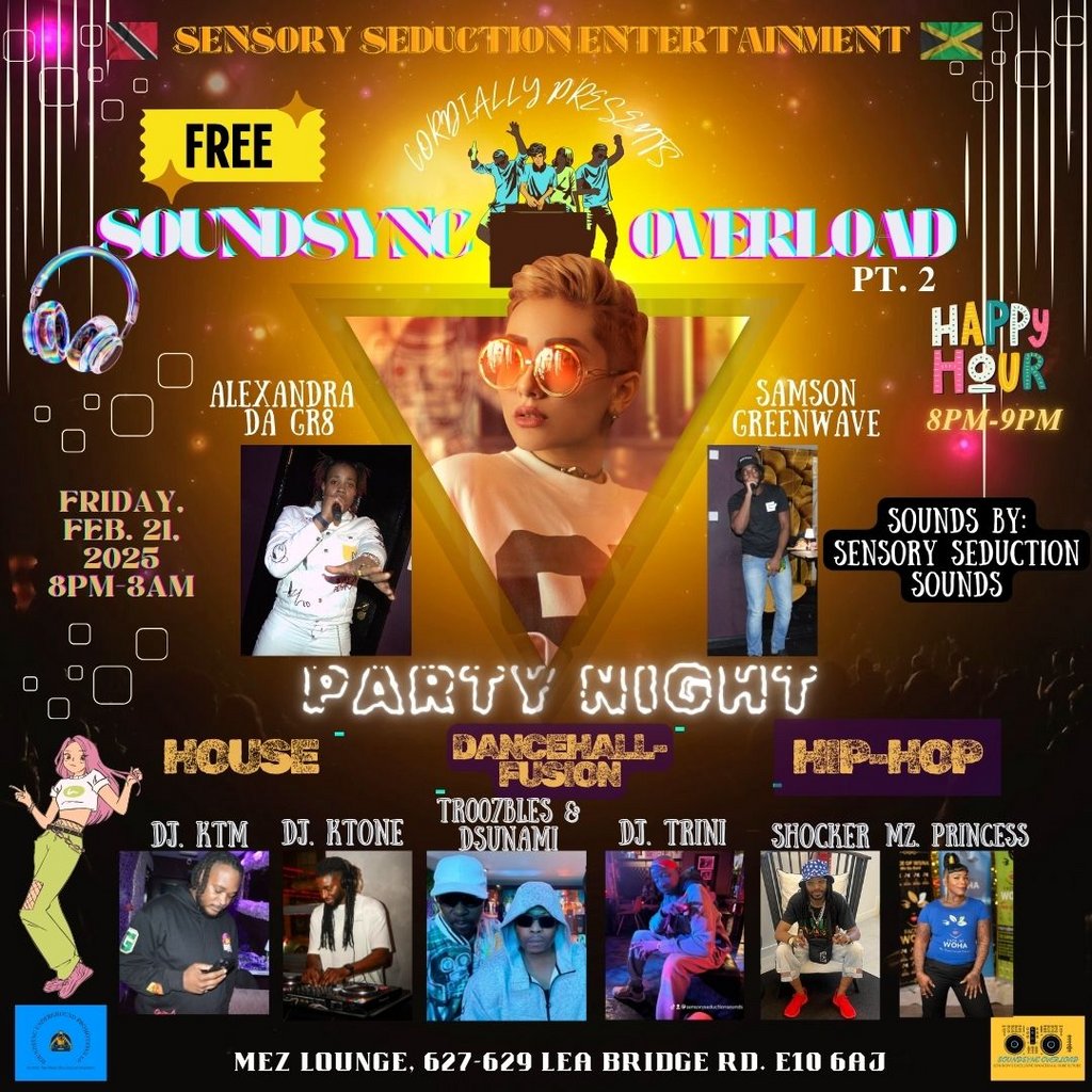 SoundSync Overload 2- House vs. Dancehall vs. Hip Hop Mez Lounge London