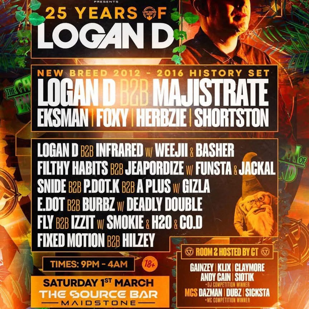 25 years of Logan D The Spirit Lounge At The Source Maidstone