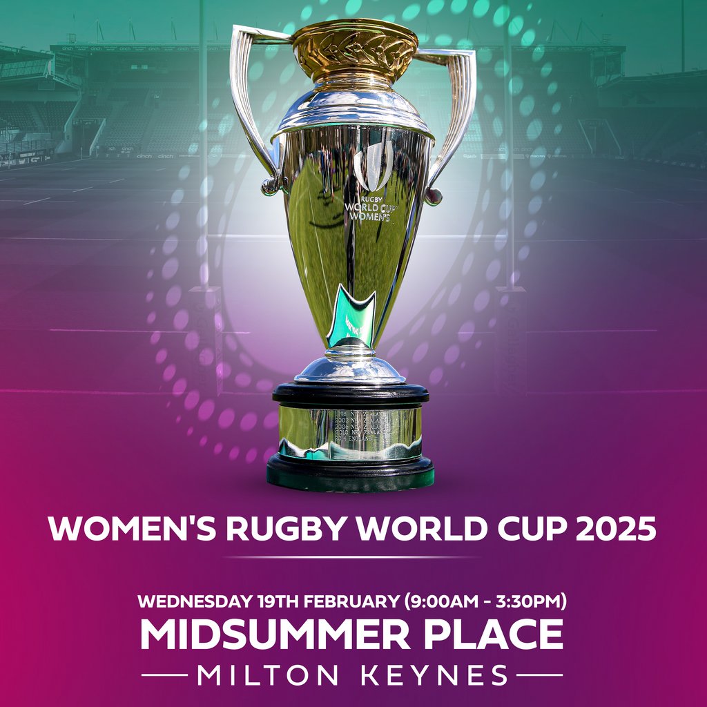 Womens Rugby World Cup 2025 trophy to visit Midsummer Place Midsummer Place Milton Keynes
