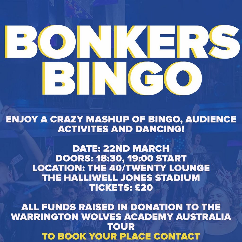 Bonkers Bingo The Halliwell Jones Stadium Warrington